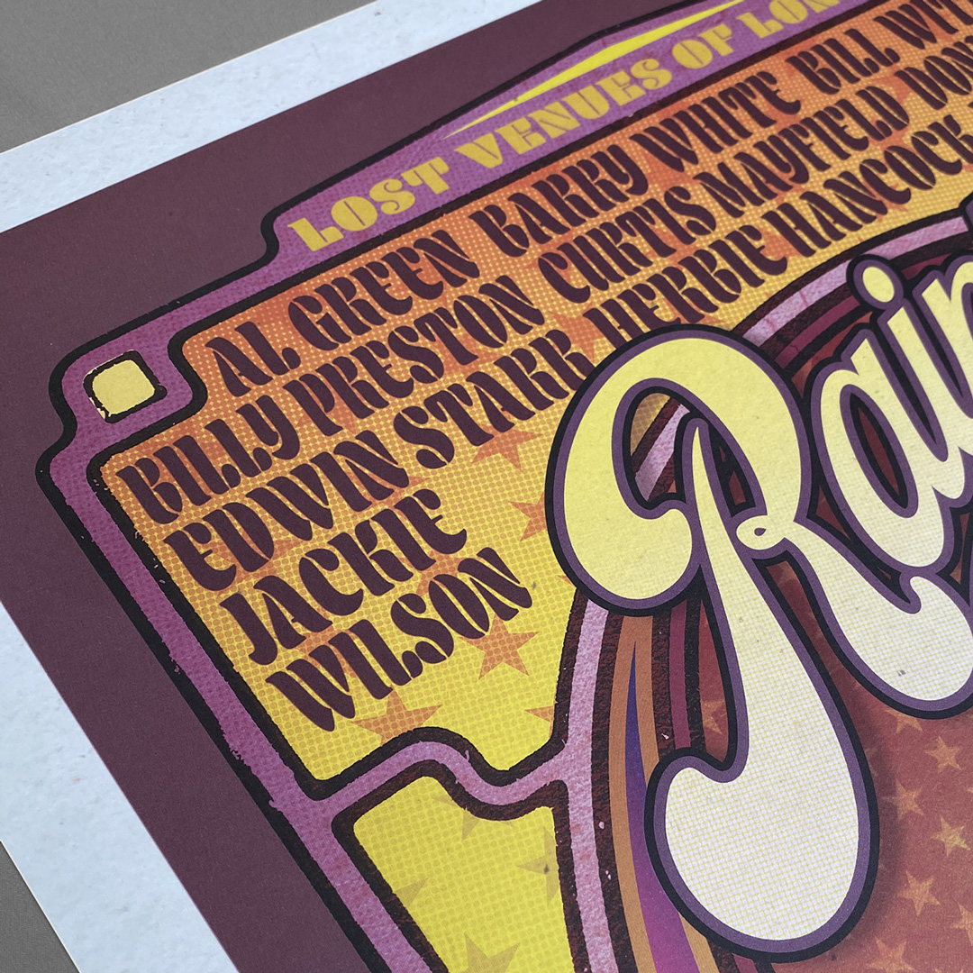 Close up of 'Rainbow Soul', a limited edition soul poster print
